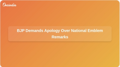 BJP Demands Apology Over National Emblem Remarks