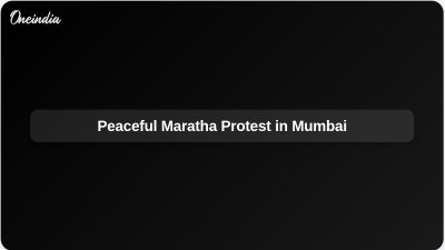 Peaceful Maratha Protest in Mumbai