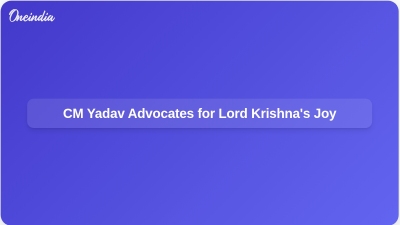 CM Yadav Advocates for Lord Krishna's Joy