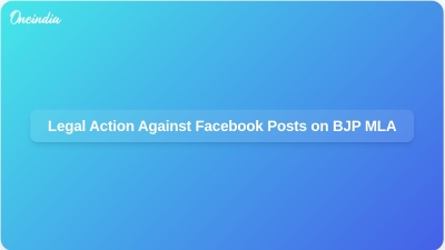 Legal Action Against Facebook Posts on BJP MLA
