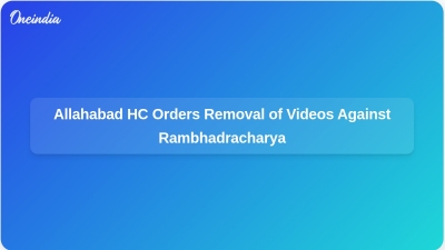 Allahabad HC Orders Removal of Videos Against Rambhadracharya
