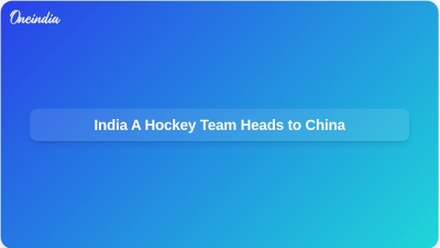 India A Hockey Team Heads to China
