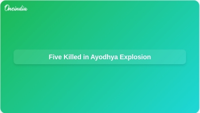 Five Killed in Ayodhya Explosion