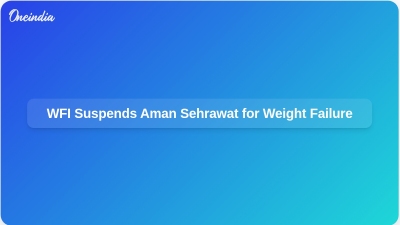 WFI Suspends Aman Sehrawat for Weight Failure