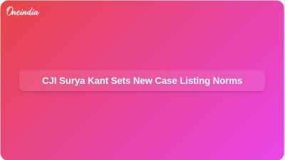 CJI Surya Kant Sets New Case Listing Norms