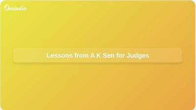 Lessons from A K Sen for Judges