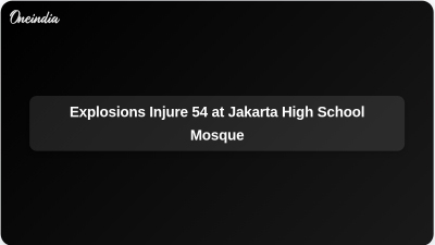 Explosions Injure 54 at Jakarta High School Mosque
