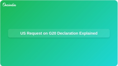 US Request on G20 Declaration Explained