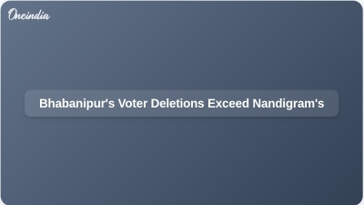 Bhabanipur's Voter Deletions Exceed Nandigram's