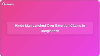 Hindu Man Lynched Over Extortion Claims in Bangladesh