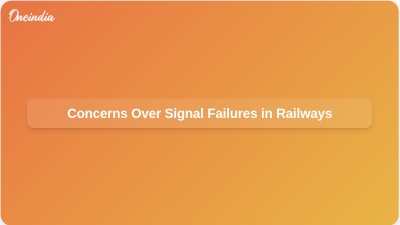 Concerns Over Signal Failures in Railways