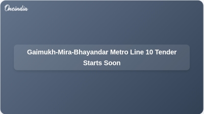 Gaimukh-Mira-Bhayandar Metro Line 10 Tender Starts Soon