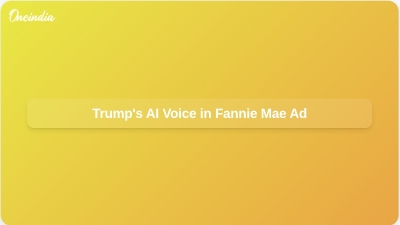 Trump's AI Voice in Fannie Mae Ad