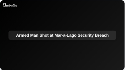 Armed Man Shot at Mar-a-Lago Security Breach