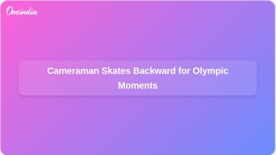 Cameraman Skates Backward for Olympic Moments