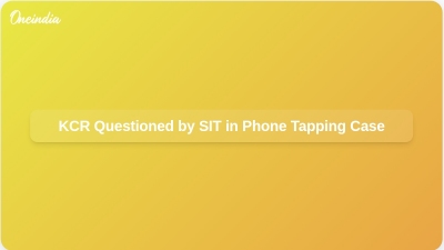 KCR Questioned by SIT in Phone Tapping Case