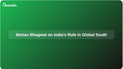 Mohan Bhagwat on India's Role in Global South