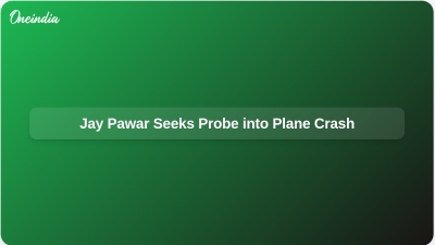 Jay Pawar Seeks Probe into Plane Crash