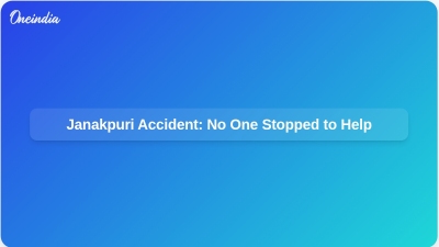 Janakpuri Accident: No One Stopped to Help