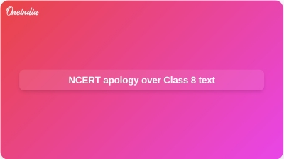 NCERT apology over Class 8 text