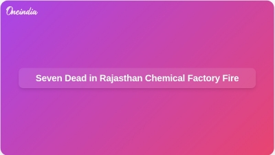 Seven Dead in Rajasthan Chemical Factory Fire