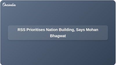 RSS Prioritises Nation Building, Says Mohan Bhagwat