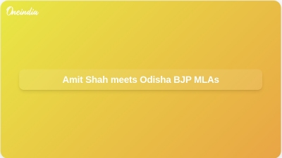 Amit Shah meets Odisha BJP MLAs