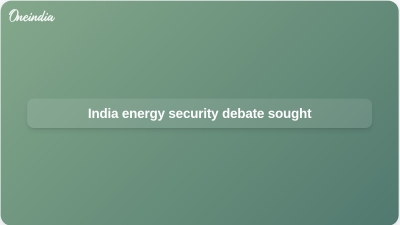 India energy security debate sought