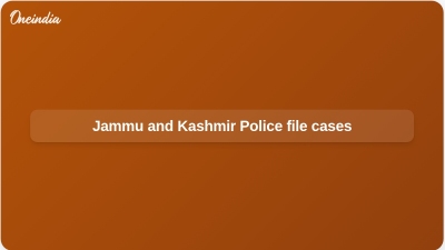Jammu and Kashmir Police file cases