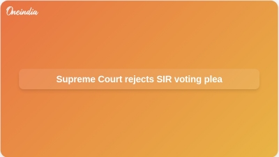 Supreme Court rejects SIR voting plea