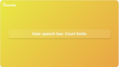 Hate speech law: Court limits