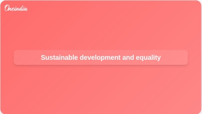 Sustainable development and equality