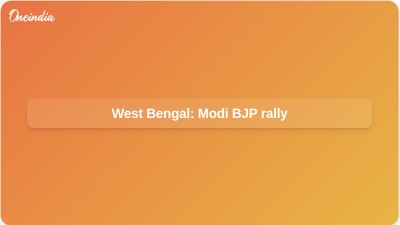 West Bengal: Modi BJP rally