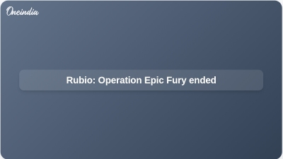 Rubio: Operation Epic Fury ended