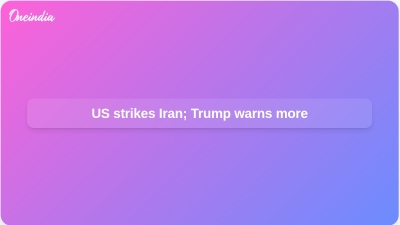 US strikes Iran; Trump warns more