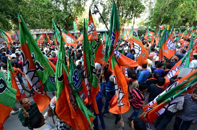 Photo Gallery: BJP Celebrates Big UP Win Photo Gallery: BJP Celebrates Big UP Win