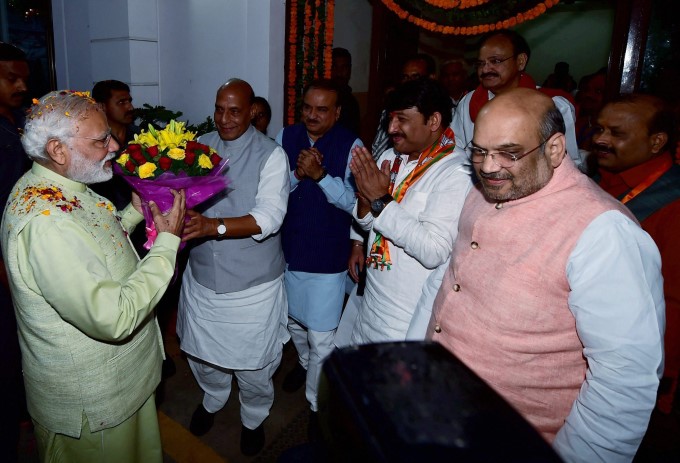 Photo Gallery: BJP Celebrates Big UP Win Photo Gallery: BJP Celebrates Big UP Win