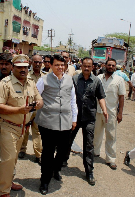 Maharashtra CM's Helicopter Crash-Lands In Latur Maharashtra CM's Helicopter Crash-Lands In Latur