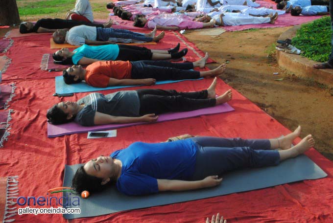 TDP MLA And Actor Balakrishna And Others Perform Yoga TDP MLA And Actor Balakrishna And Others Perform Yoga