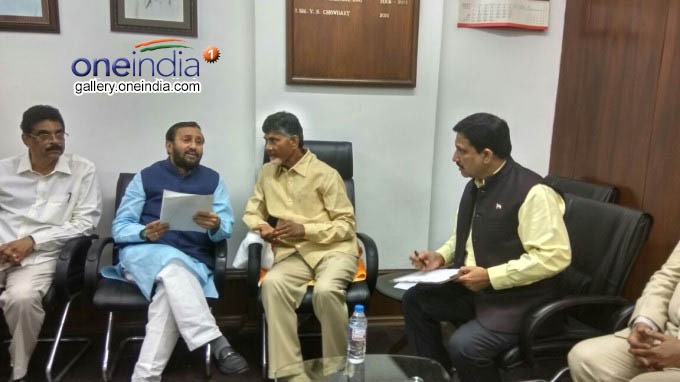 AP CM N Chandrababu Naidu Meets Union Ministers In New Delhi AP CM N Chandrababu Naidu Meets Union Ministers In New Delhi