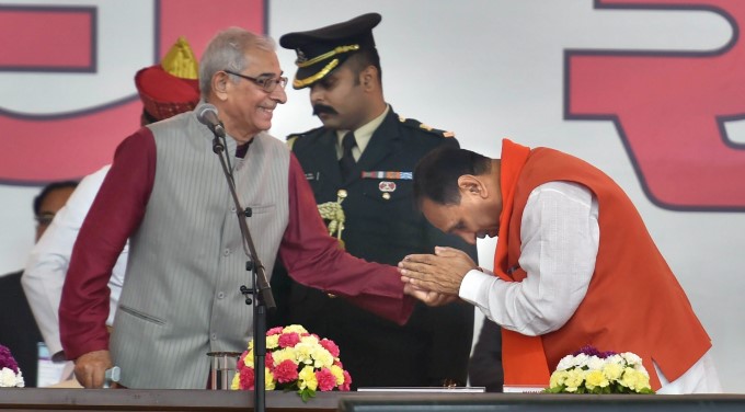 Vijay Rupani Takes Sworn In As Gujarat Chief Minister Vijay Rupani Takes Sworn In As Gujarat Chief Minister