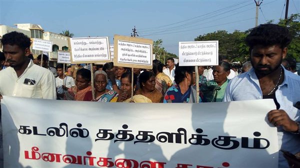 Fishermen Families Protest In Kanyakumari Fishermen Families Protest In Kanyakumari