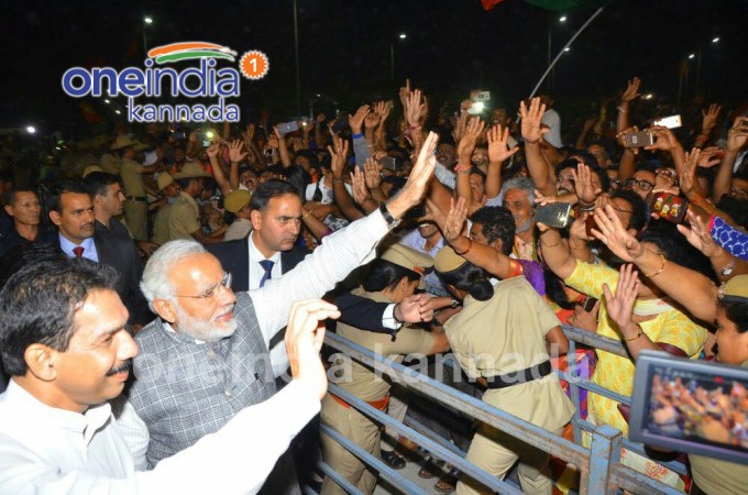PM Modi Celebrates Gujarat And Himachal Victory In Mangaluru PM Modi Celebrates Gujarat And Himachal Victory In Mangaluru