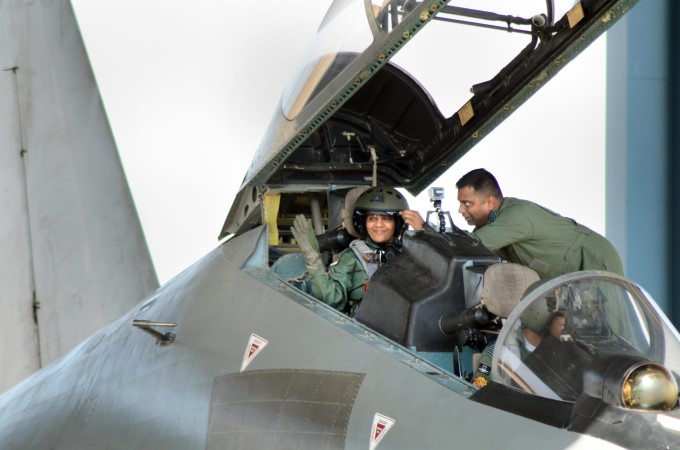 Minister Nirmala Sitharaman Flies In IAFs Sukhoi 30 MKI Minister Nirmala Sitharaman Flies In IAFs Sukhoi 30 MKI