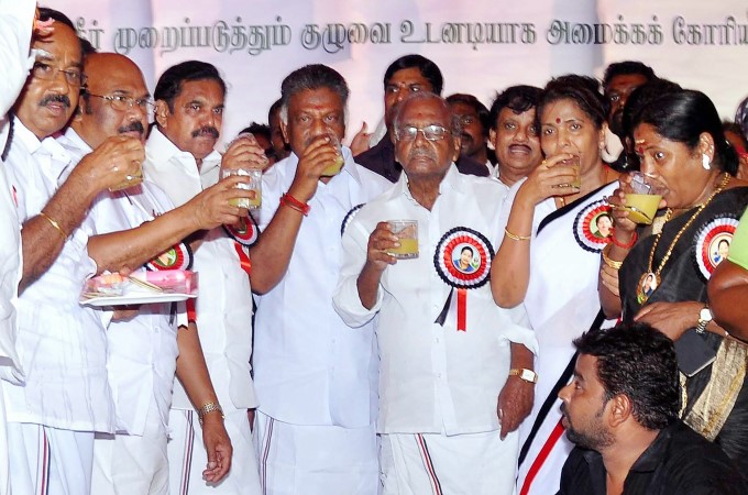 TN CM And Deputy CM Hunger Strike Over Cauvery Issue TN CM And Deputy CM Hunger Strike Over Cauvery Issue
