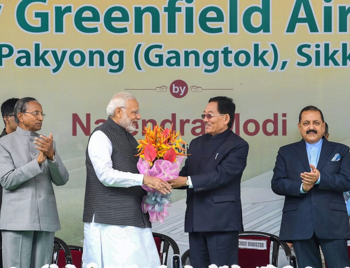 PM Narendra Modi Inaugurates Sikkim's First Airport At Pakyong PM Narendra Modi Inaugurates Sikkim's First Airport At Pakyong