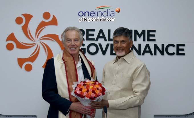 Former Britain PM Tony Blair Visits Amaravati Former Britain PM Tony Blair Visits Amaravati