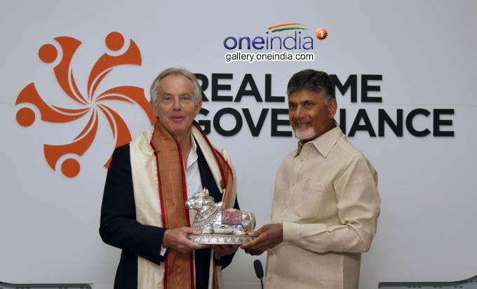 Former Britain PM Tony Blair Visits Amaravati Former Britain PM Tony Blair Visits Amaravati
