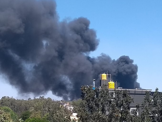 Aero India 2019 : Fire Mishap In Bengaluru Aero India 2019 : Fire Mishap In Bengaluru