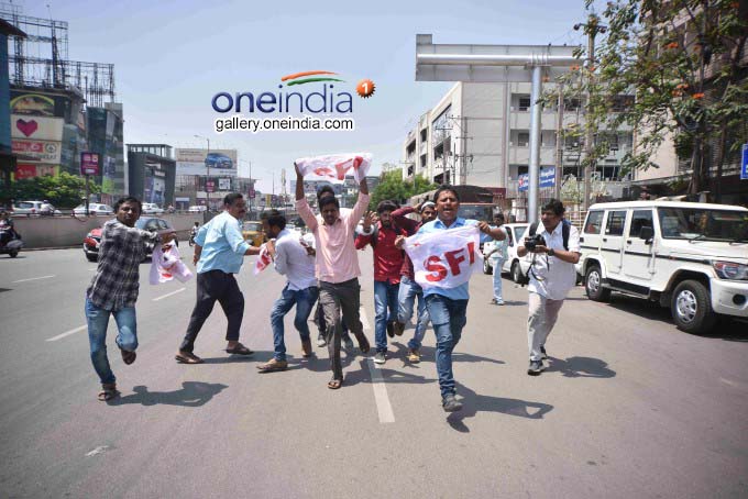 Telangana Students Protest Over Intermediate Results Issue Telangana Students Protest Over Intermediate Results Issue
